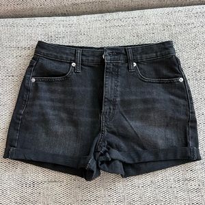 Black jean shorts